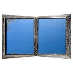 Vintage PostModern Cerused Bow Tie Mirrors - Set of 2
