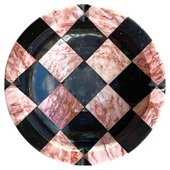 Vintage Postmodern Checkerboard Marble Ashtray
