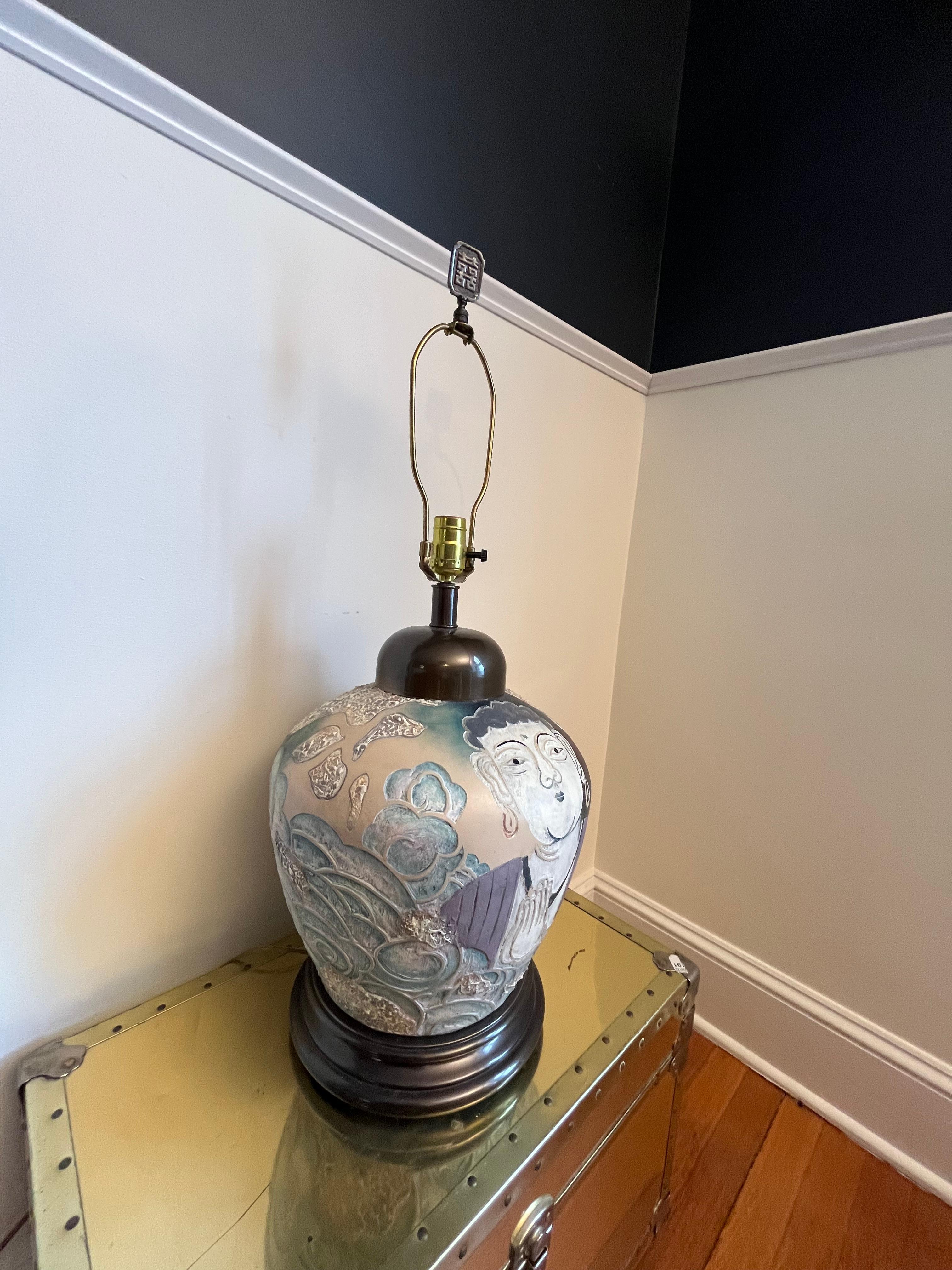 Unknown Vintage Postmodern Chinoisere Lamp Frederick Cooper For Sale