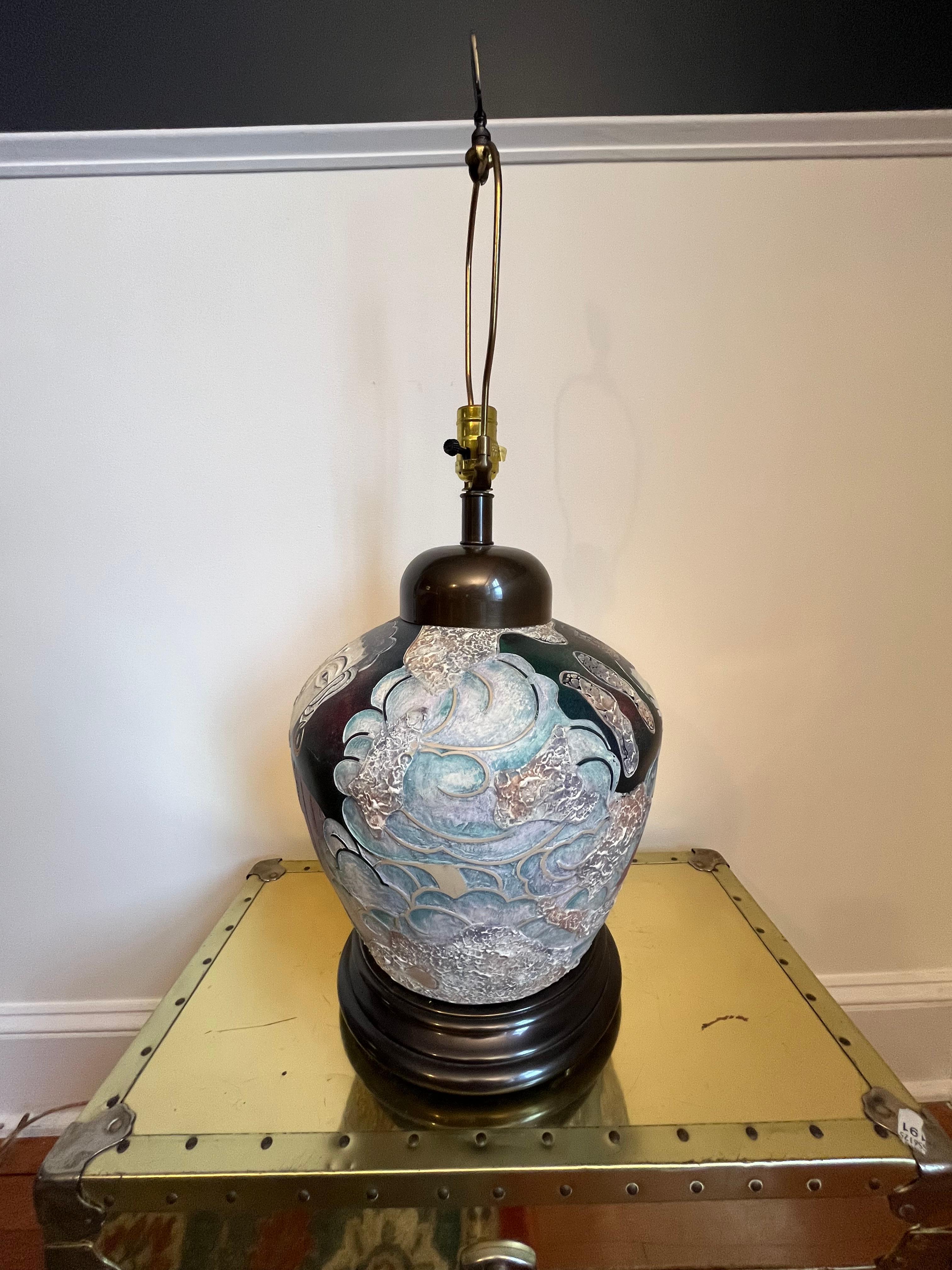 20th Century Vintage Postmodern Chinoisere Lamp Frederick Cooper For Sale