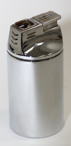 Encendedor de Mesa Vintage Postmoderno Cromado Kogen Japón, años 70