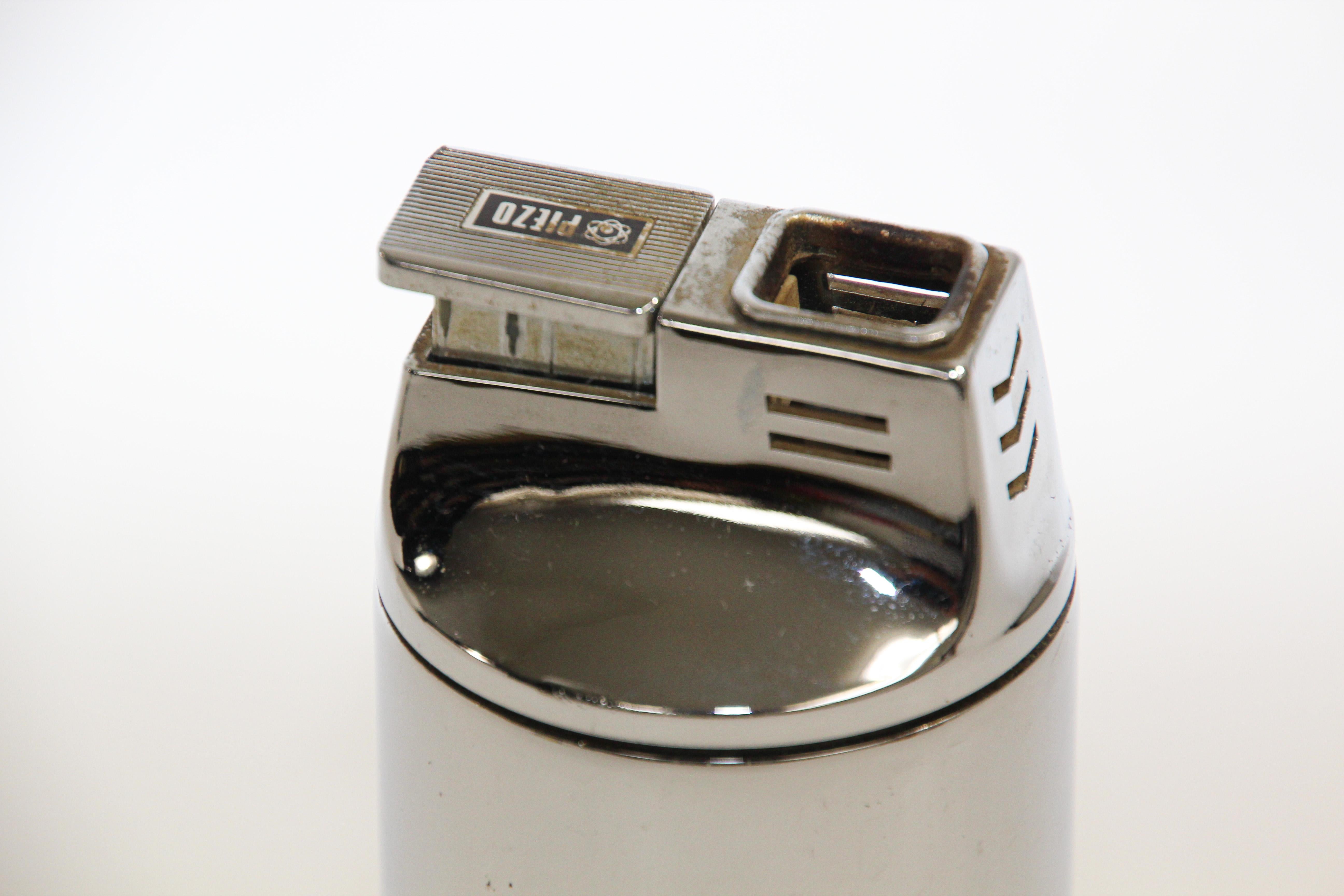 Post-Modern Vintage Postmodern Chrome Table Lighter Kogen Japan, 1970s For Sale