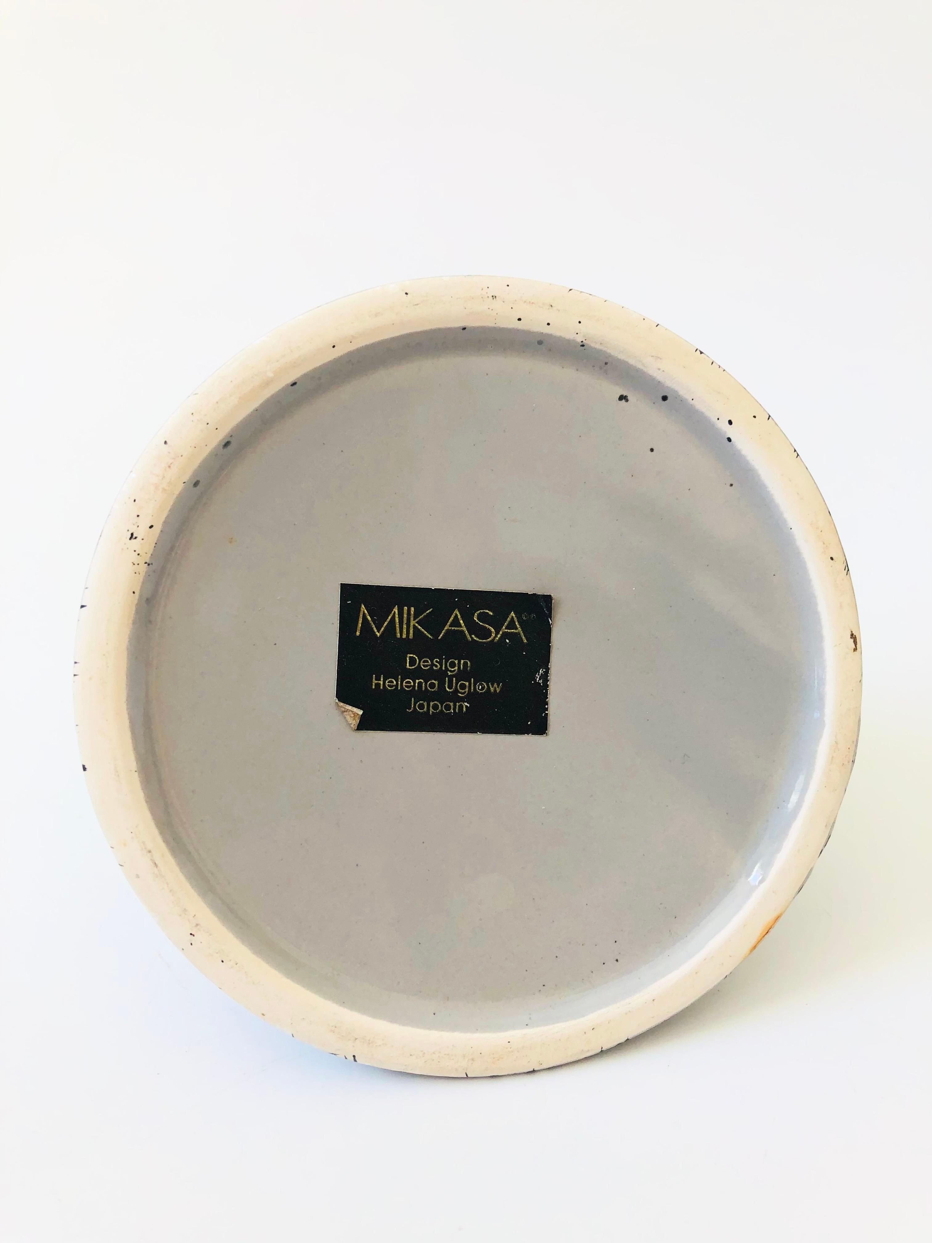 Ceramic Vintage Postmodern Cone Vase by Helena Uglow for Mikasa