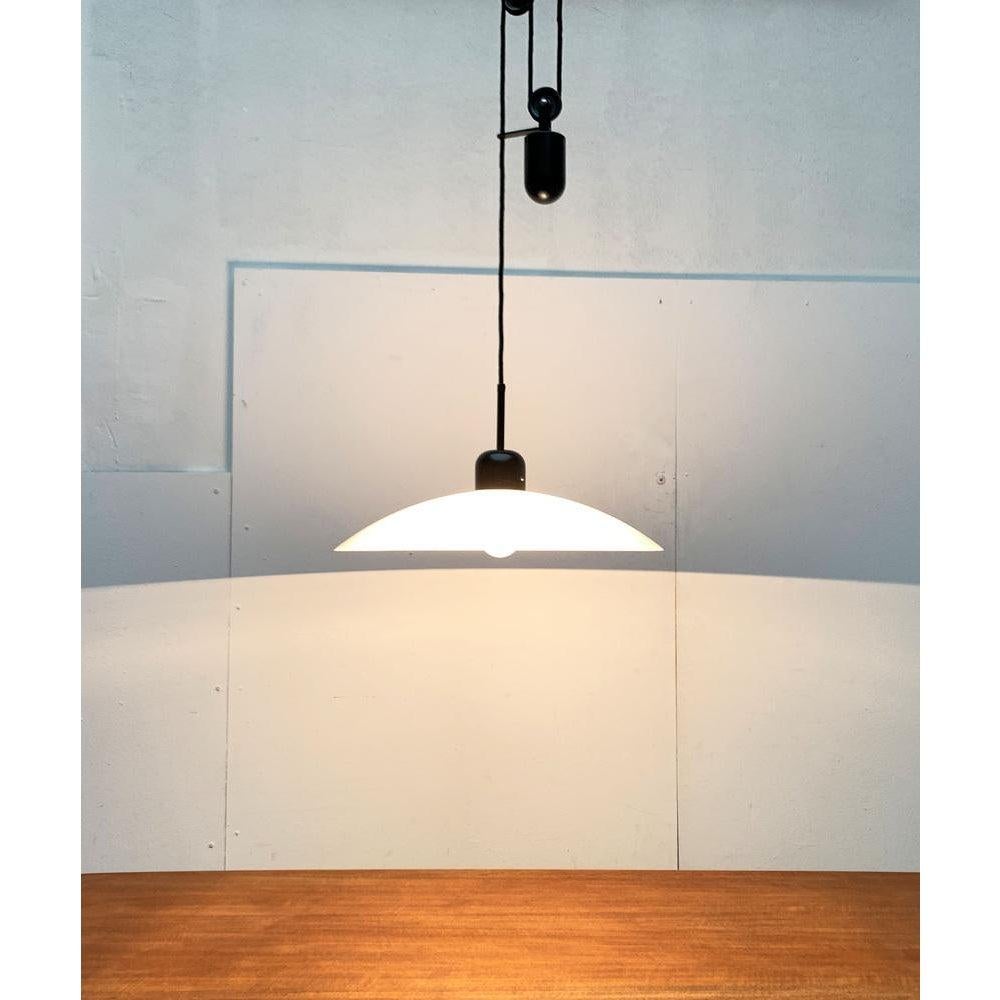 Vintage Postmodern Counterweight Pendant Lamp from Metalarte, 1980s For Sale 5