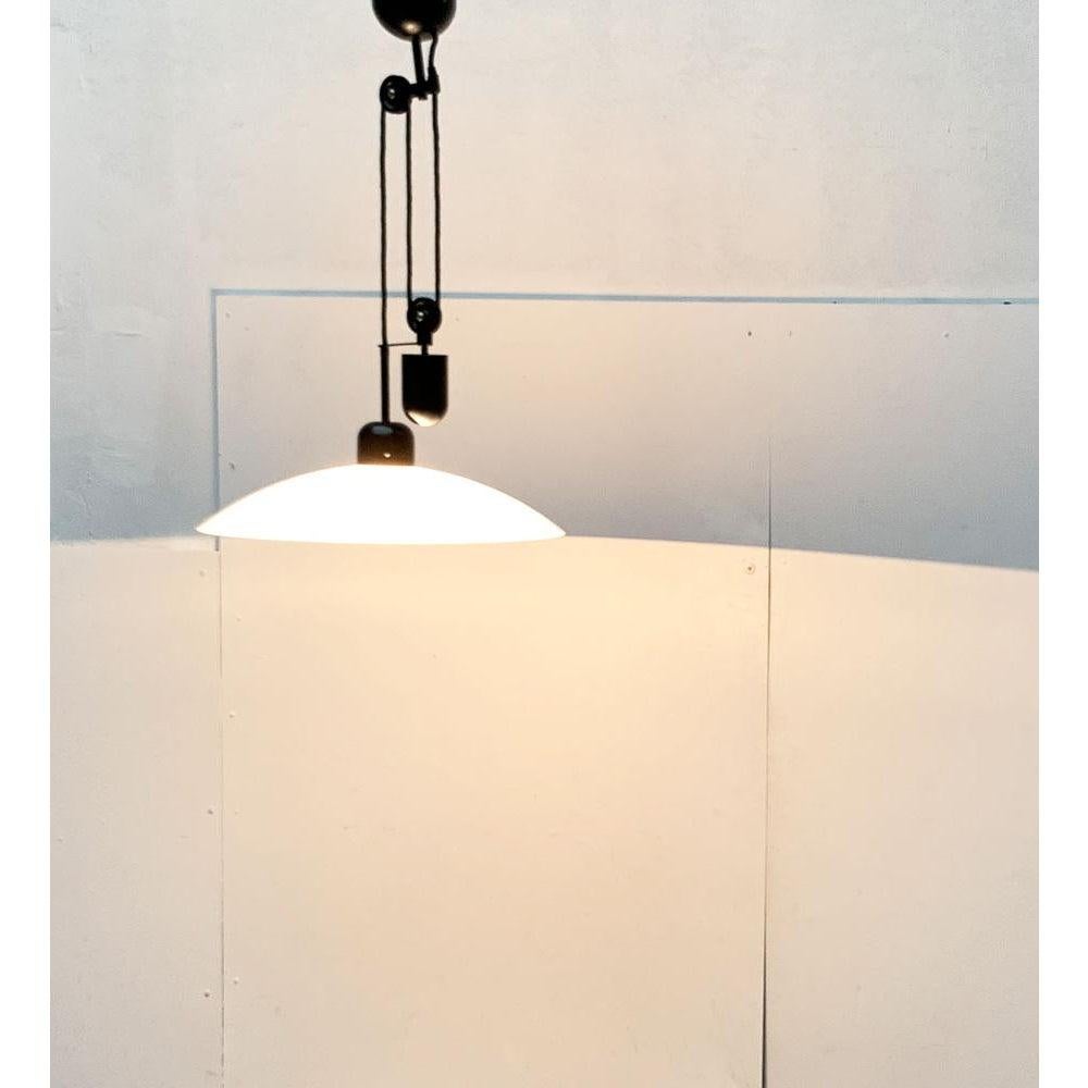 Vintage Postmodern Counterweight Pendant Lamp from Metalarte, 1980s For Sale 1
