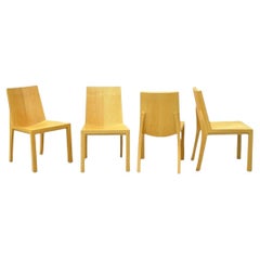 Vintage Postmodern Dakota Jackson Maple "Library" Dining Side Chairs - Set of 4