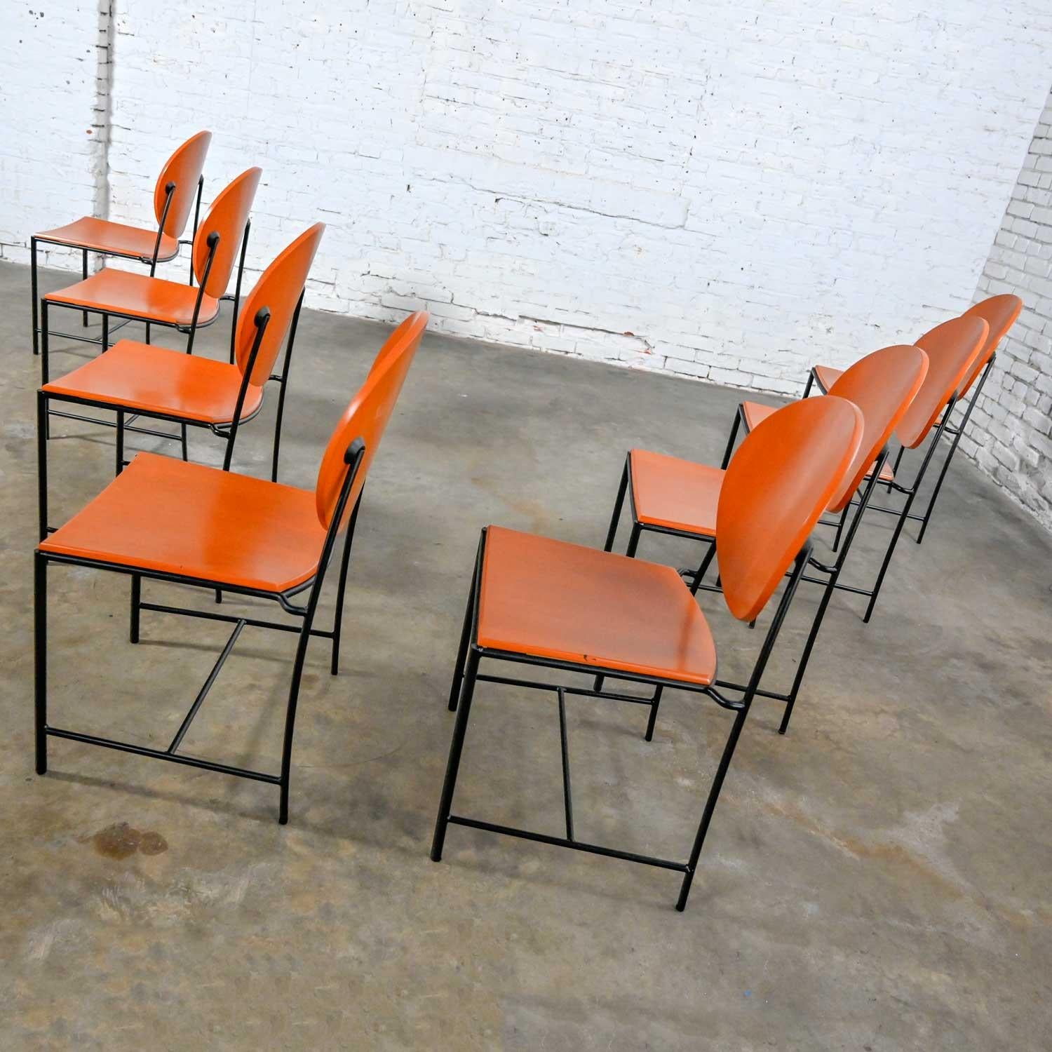 orange dining chairs set of 2