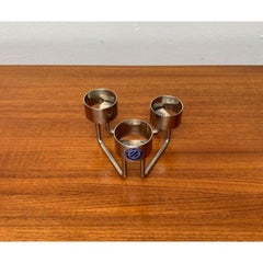 Postmoderner dänischer Metallkerzenhalter aus Metall von Tommy Larsen, Vintage, 1990er Jahre