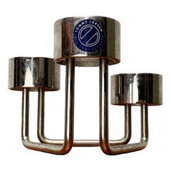 Vintage Postmodern Danish Metal Candleholder by Tommy Larsen, 1990s