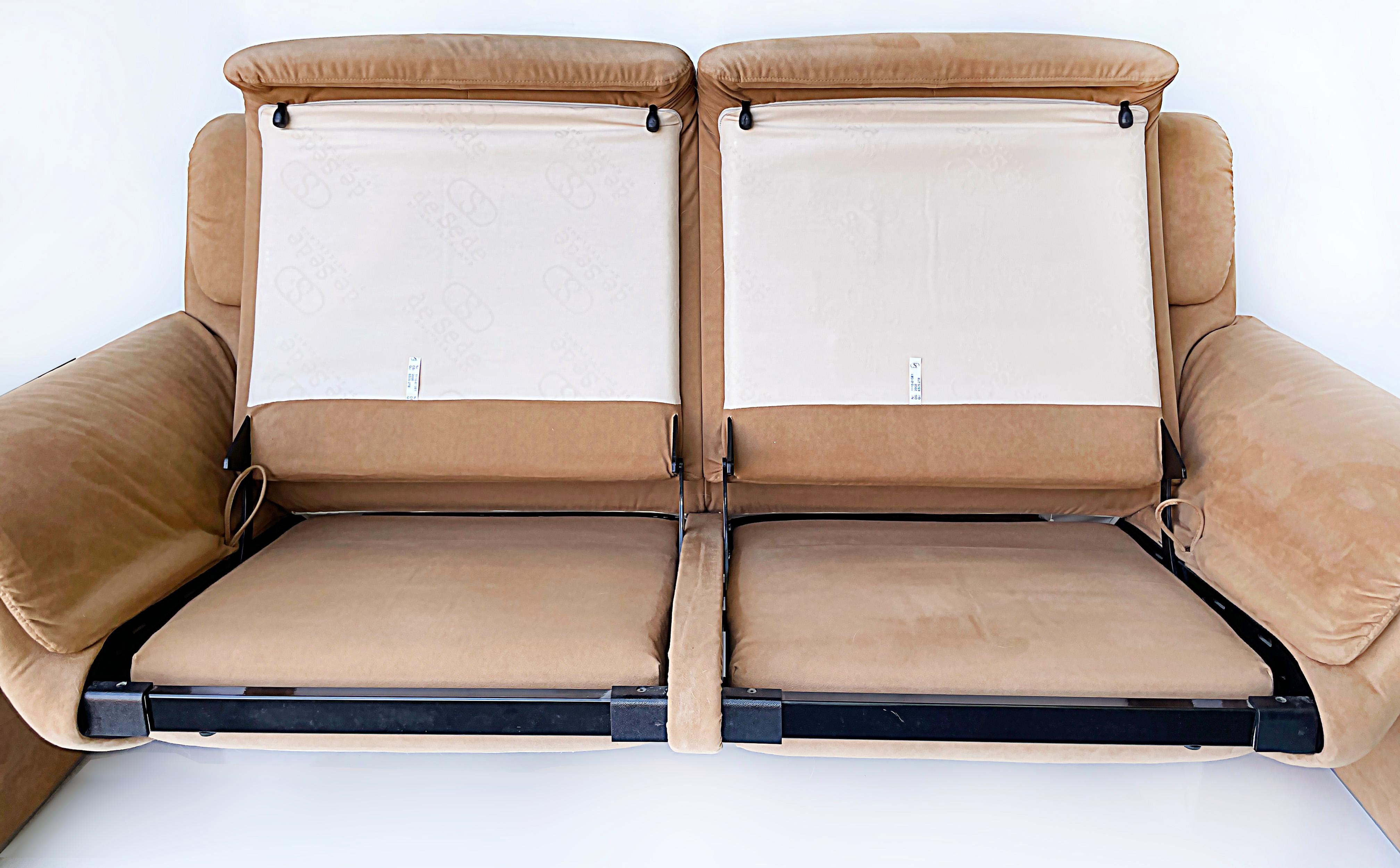 Vintage Postmodern De Sede 2 Seat Sofa Model DS 2011 Chaise Lounge 1