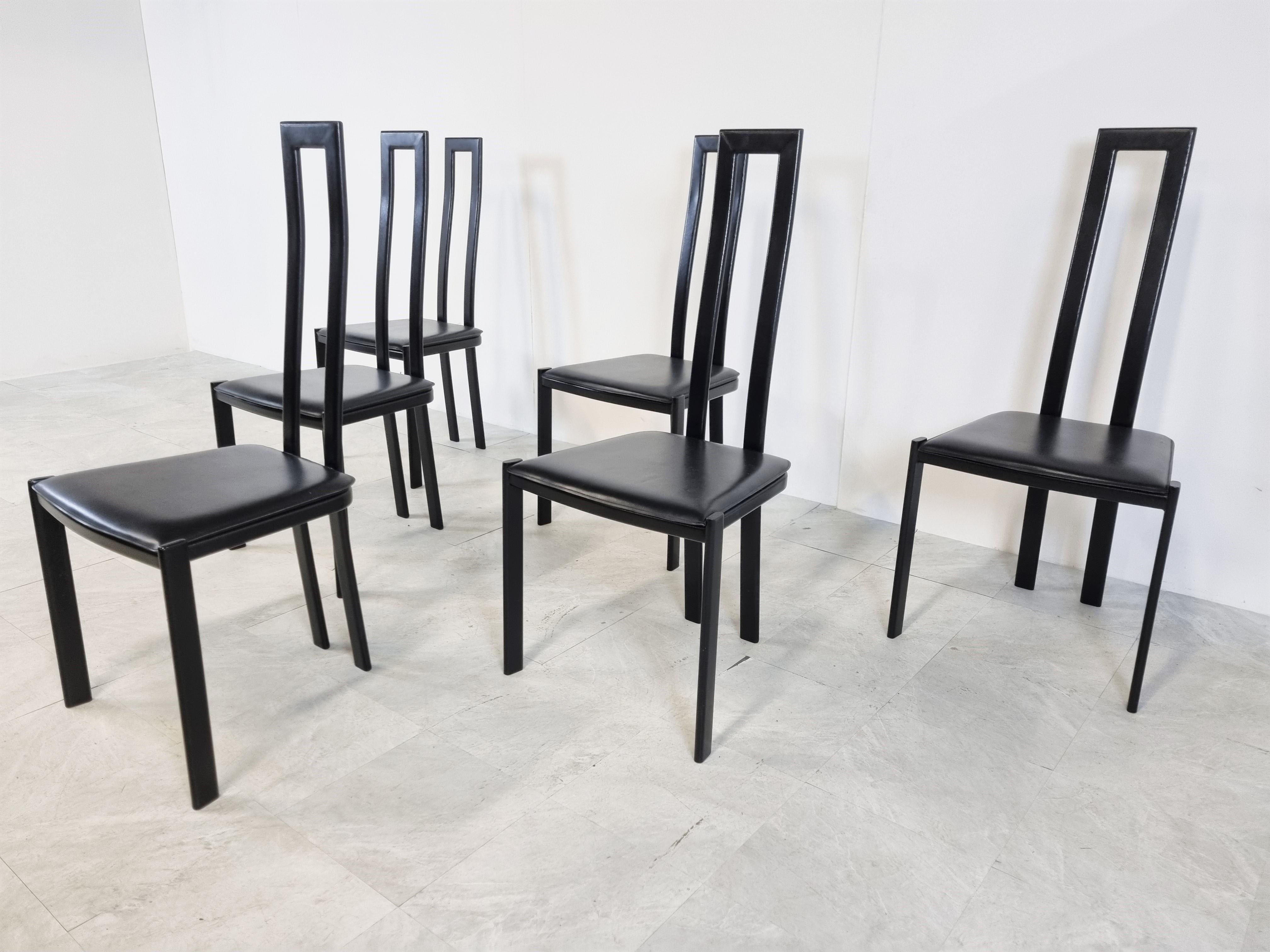 Late 20th Century Vintage Postmodern Dining Chairs, 1980s For Sale