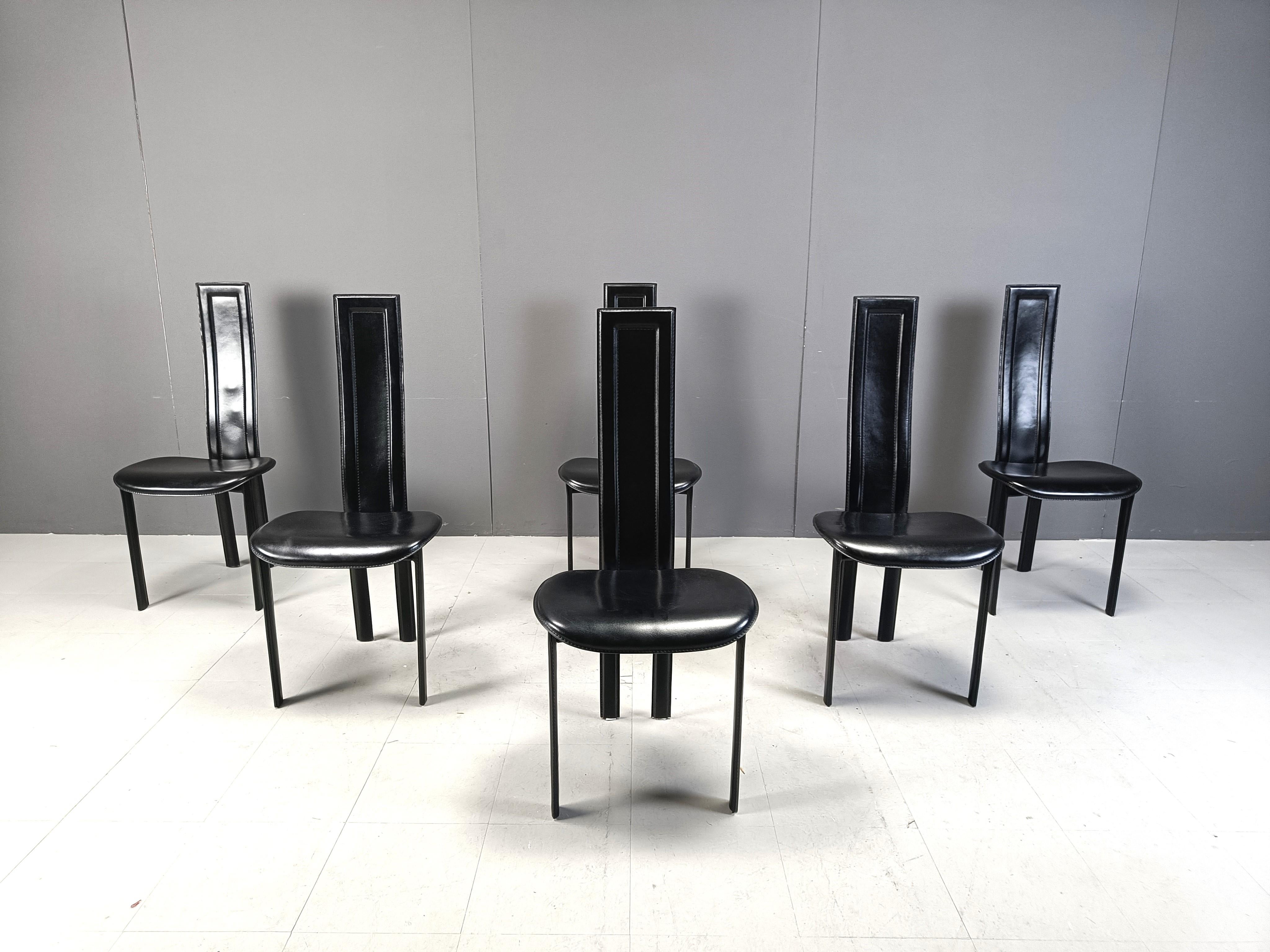 Italian Vintage postmodern dining chairs by Cattelan, 1980s For Sale