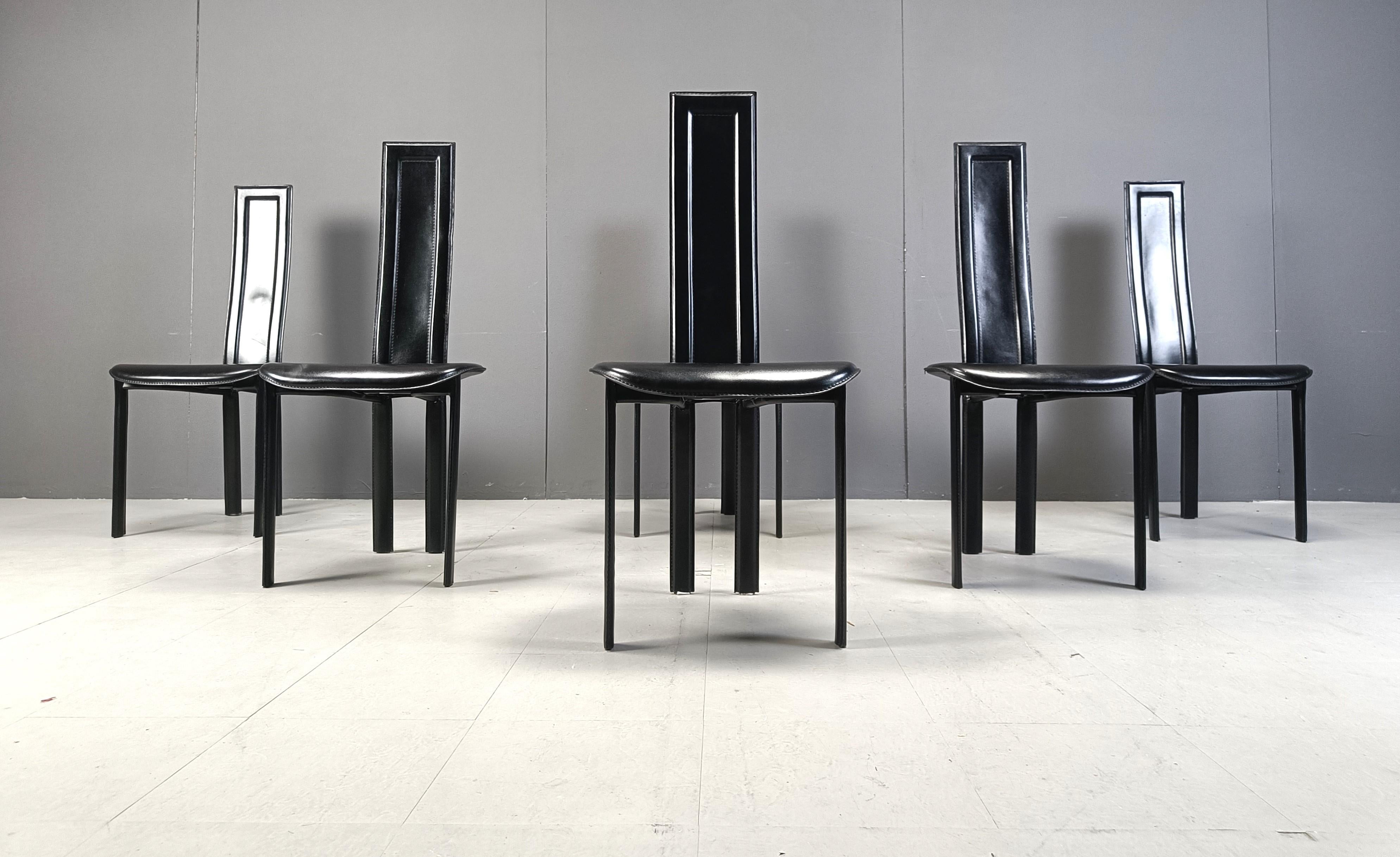 Late 20th Century Vintage postmodern dining chairs by Cattelan, 1980s For Sale