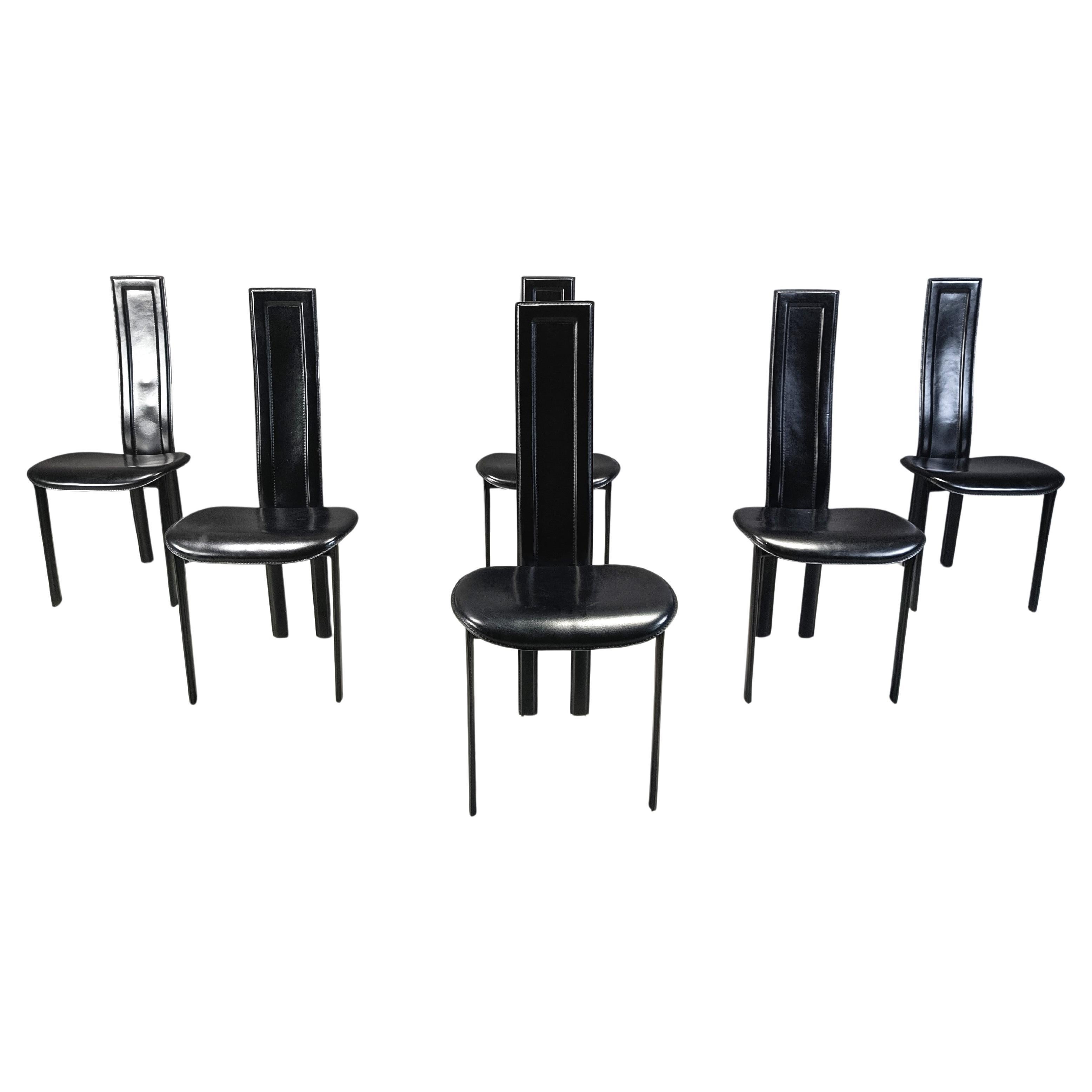 Vintage postmodern dining chairs by Cattelan, 1980s