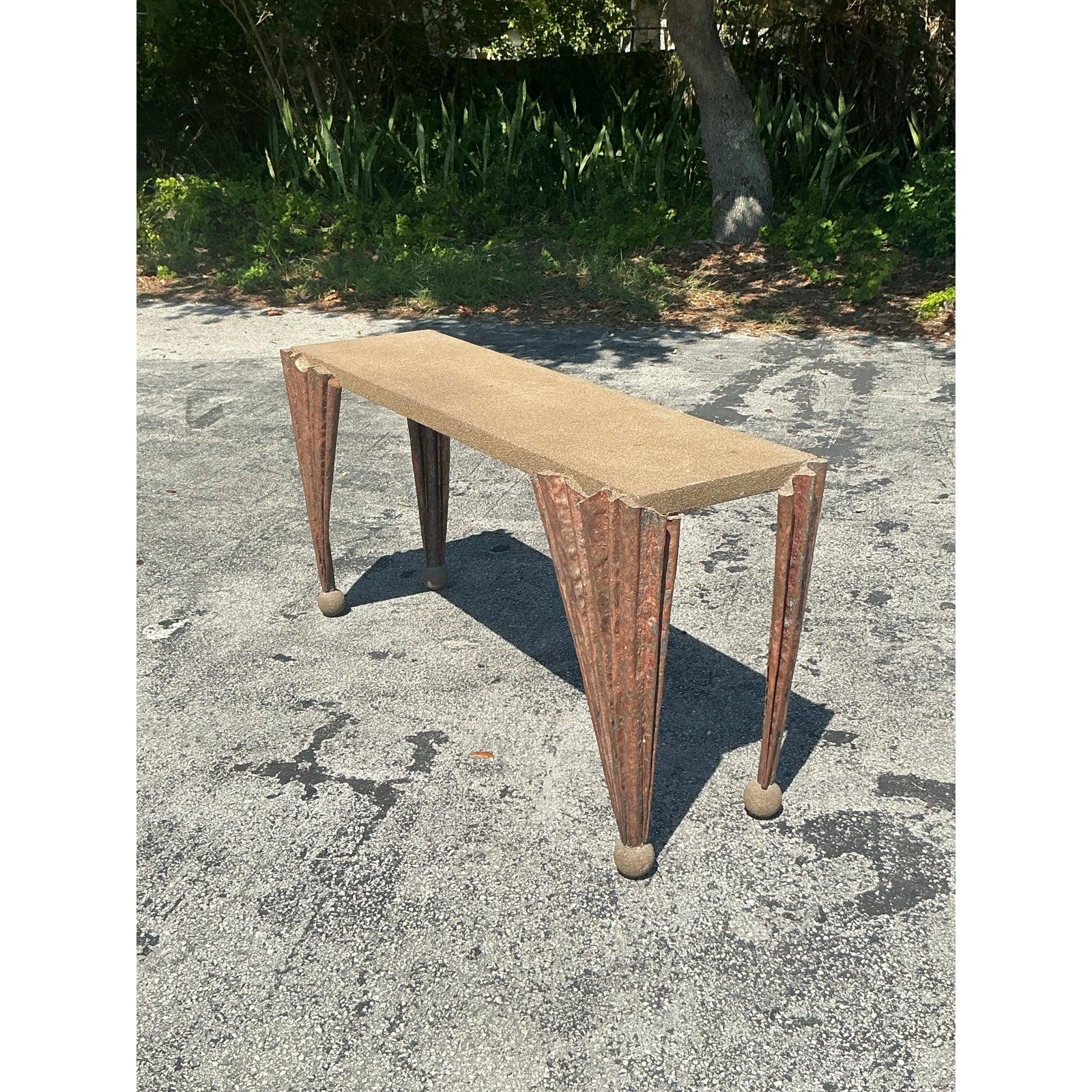 Américain Table console drapée postmoderne vintage en vente