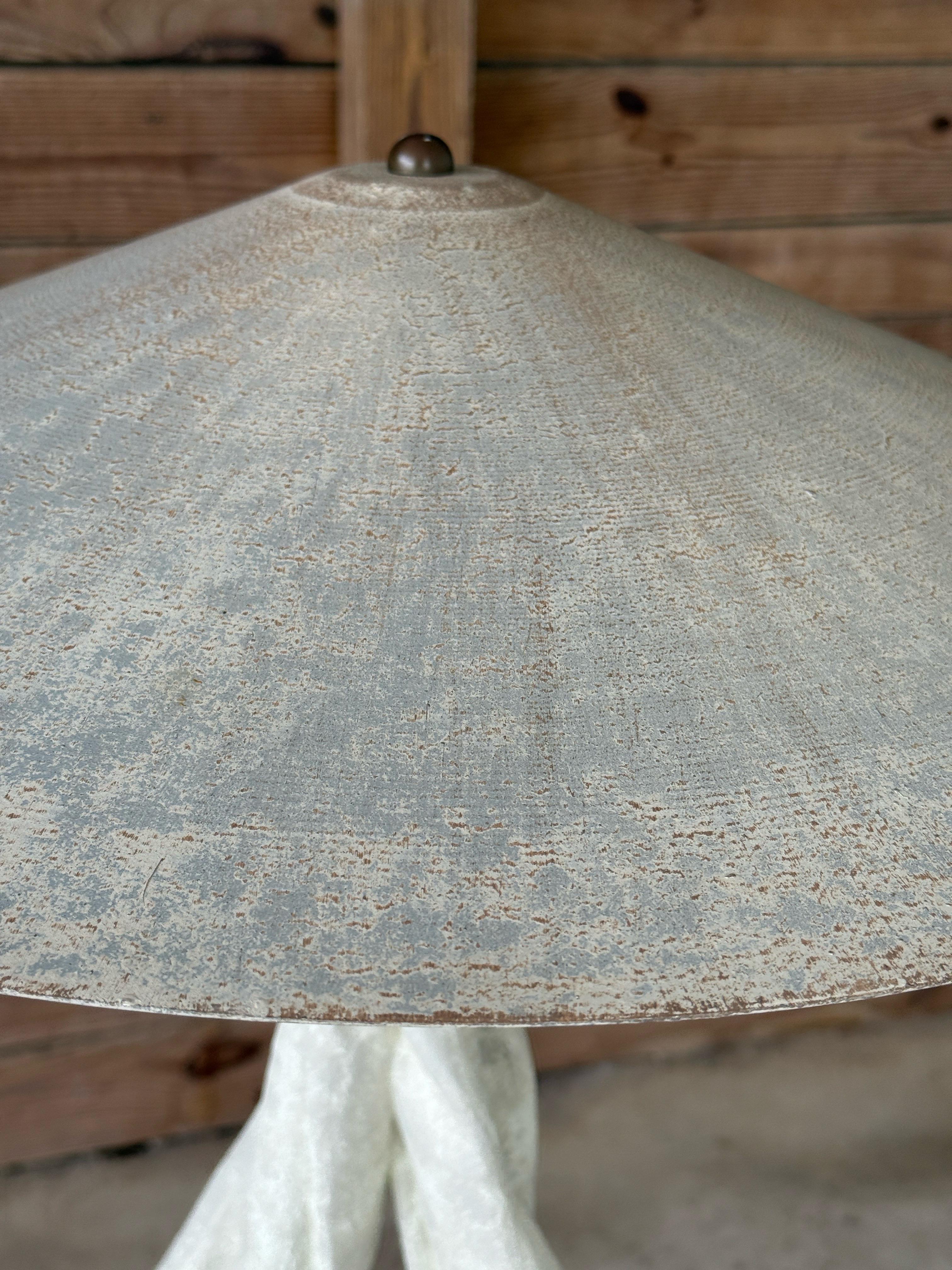 Metal Vintage Postmodern Draped Plaster Table Lamp Manner of John Dickinson For Sale