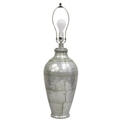Vintage Postmodern Galvanized Aluminum Metal Aviator Plane Style Table Lamp