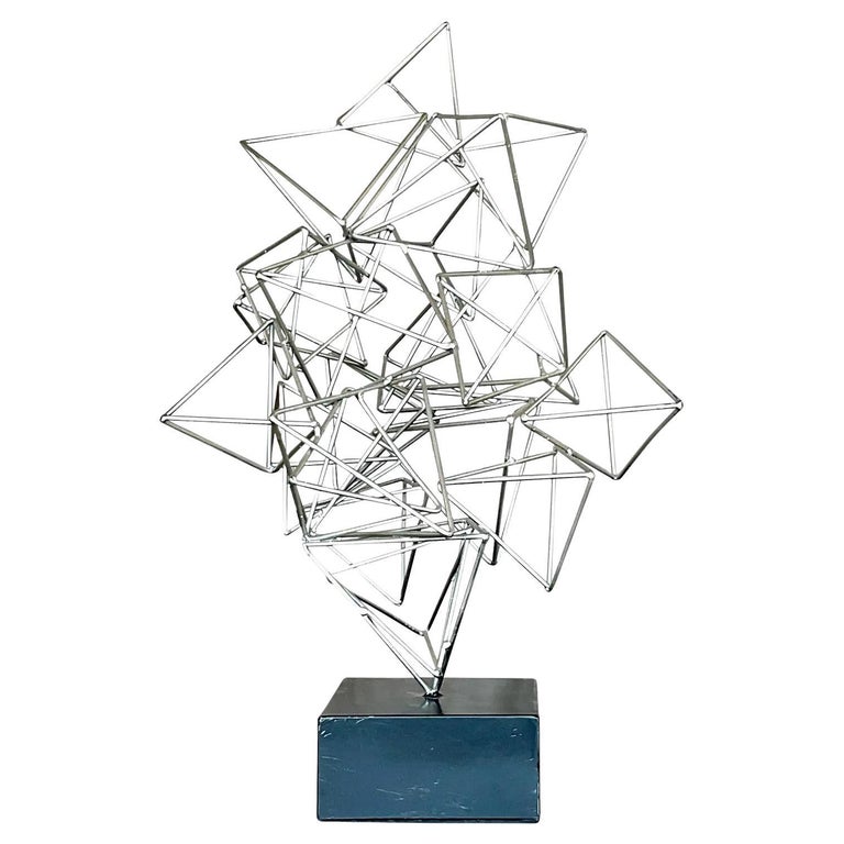 Vintage Postmodern Geometric Abstract Sculpture For Sale