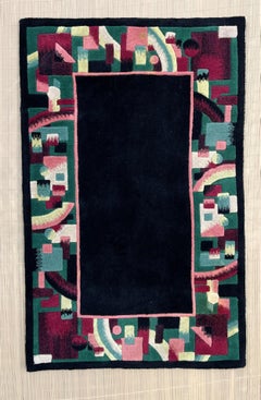 Vintage Postmodern Geometric Area Rug, circa 1980s