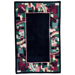 Tapis géométrique vintage postmoderne. Circa 1980S