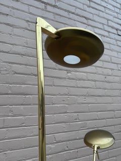 Postmodern German Brass Adjustable Floor Lamp by Holtkoetter