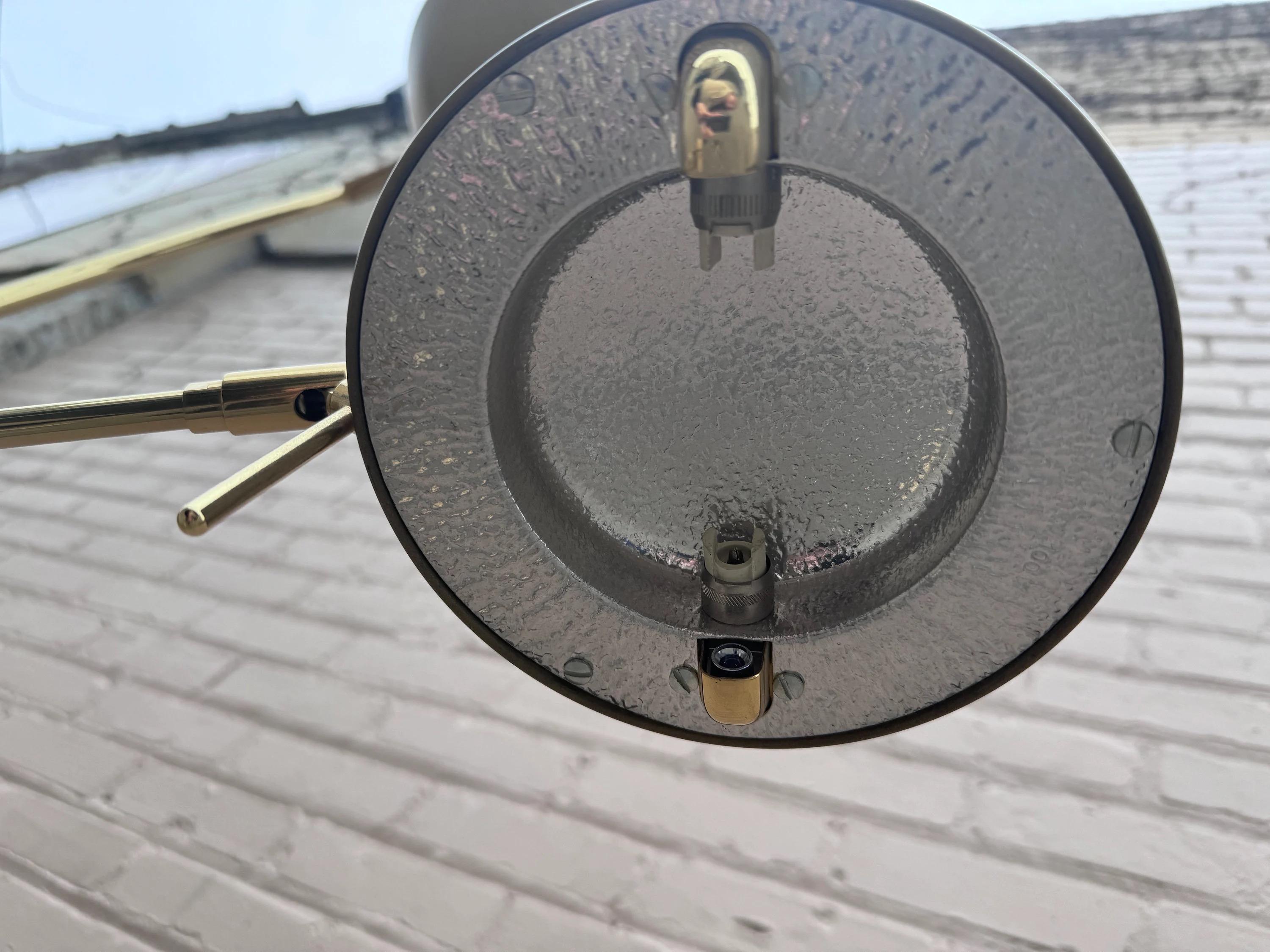20th Century Postmodern German Brass Adjustable Floor Lamp by Holtkoetter