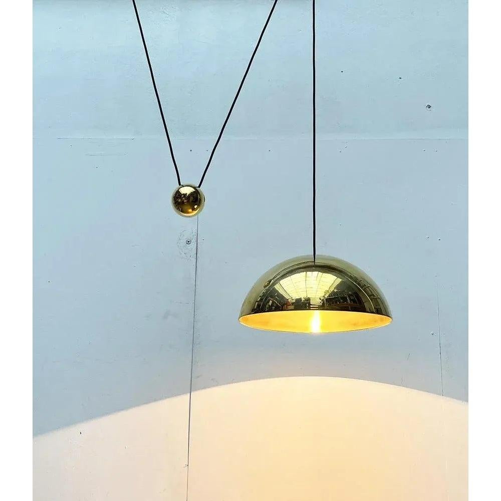 Vintage Postmodern German Brass Model Solan Counterweight Pendant, 1980s For Sale 5
