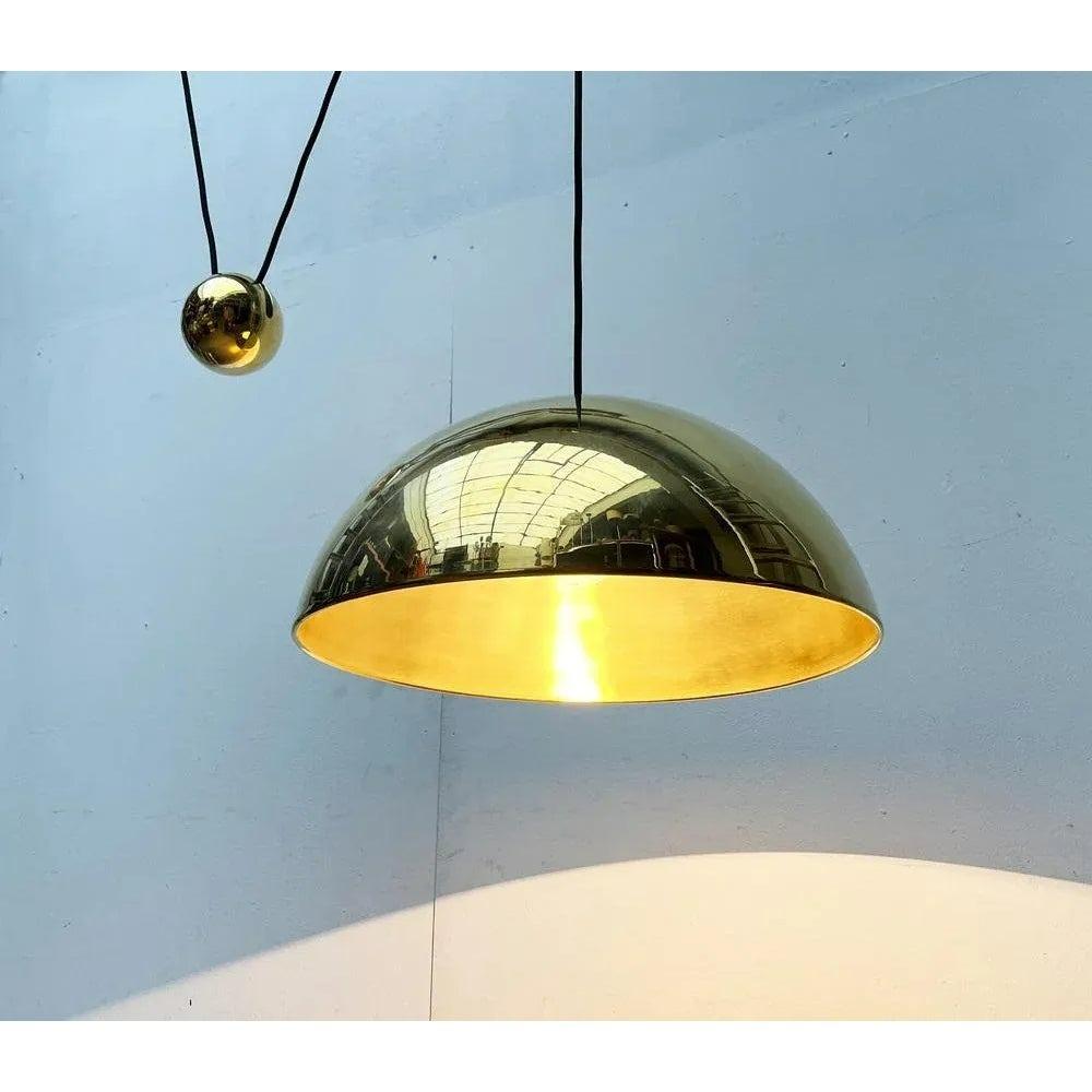 Vintage Postmodern German Brass Model Solan Counterweight Pendant, 1980s For Sale 6