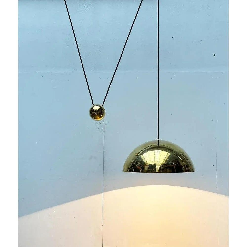 Post-Modern Vintage Postmodern German Brass Model Solan Counterweight Pendant, 1980s For Sale