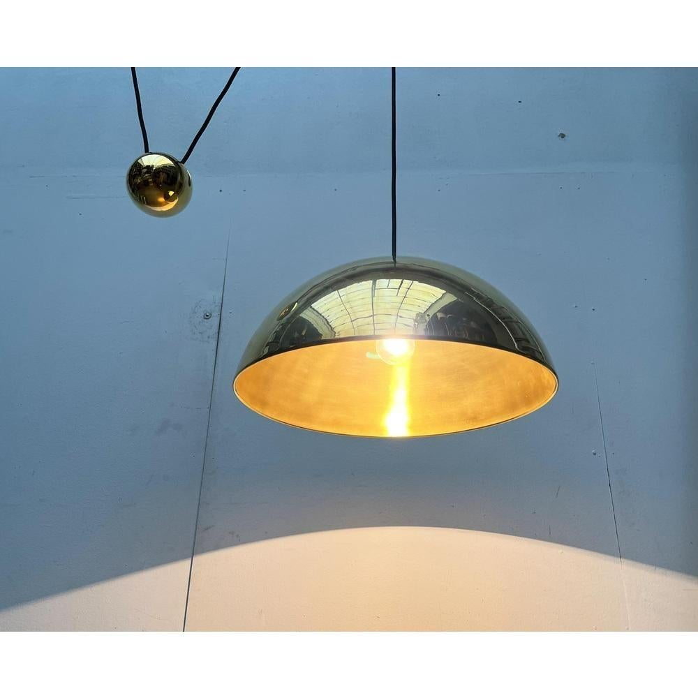 20th Century Vintage Postmodern German Brass Model Solan Counterweight Pendant, 1980s For Sale