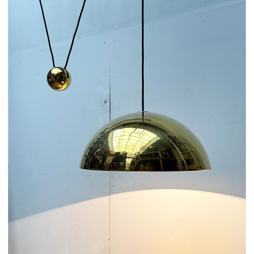 Vintage Postmodern German Brass Model Solan Counterweight Pendant, 1980s For Sale 2