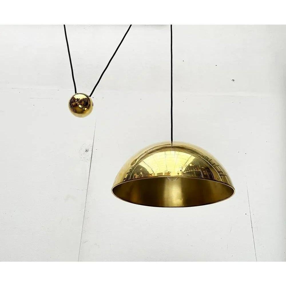 Vintage Postmodern German Brass Model Solan Counterweight Pendant, 1980s For Sale 3