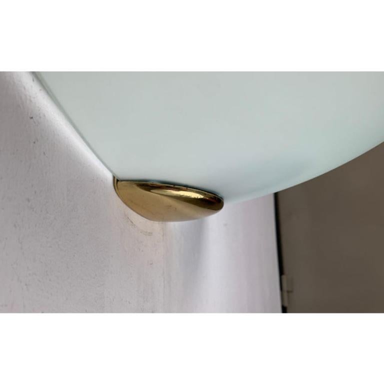 Vintage Postmodern Glass Wall Lamp Sconce from Metalarte, 1980s For Sale 4