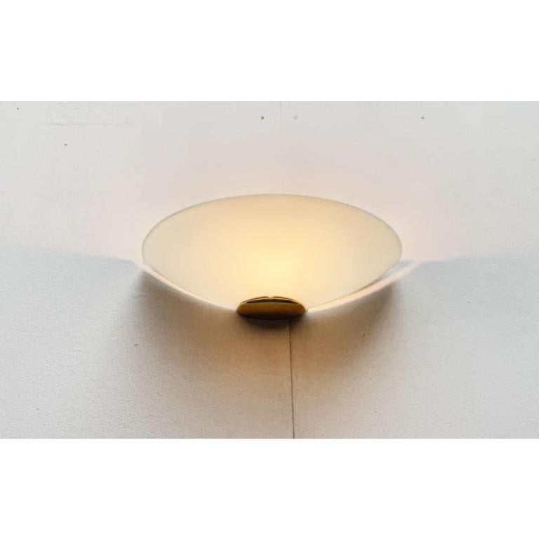Spanish Vintage Postmodern Glass Wall Lamp Sconce from Metalarte, 1980s For Sale