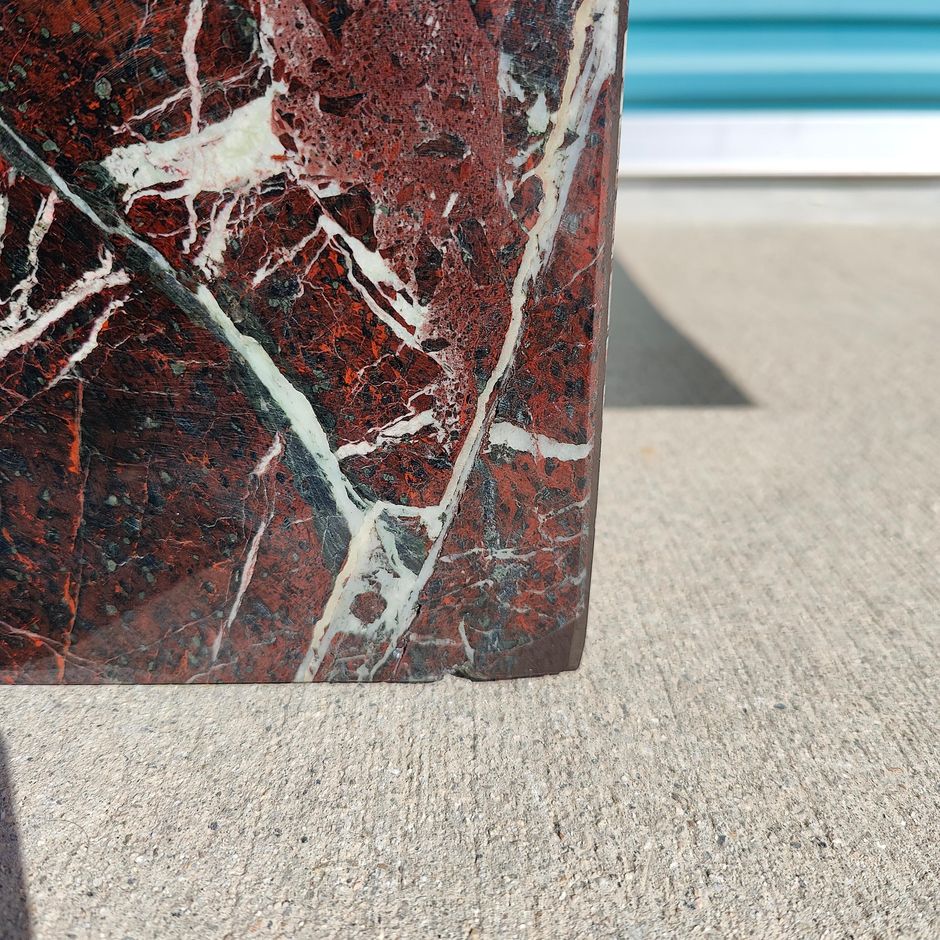 Vintage Postmodern Italian Black Solid Marble Coffee Table For Sale at 1stDibs