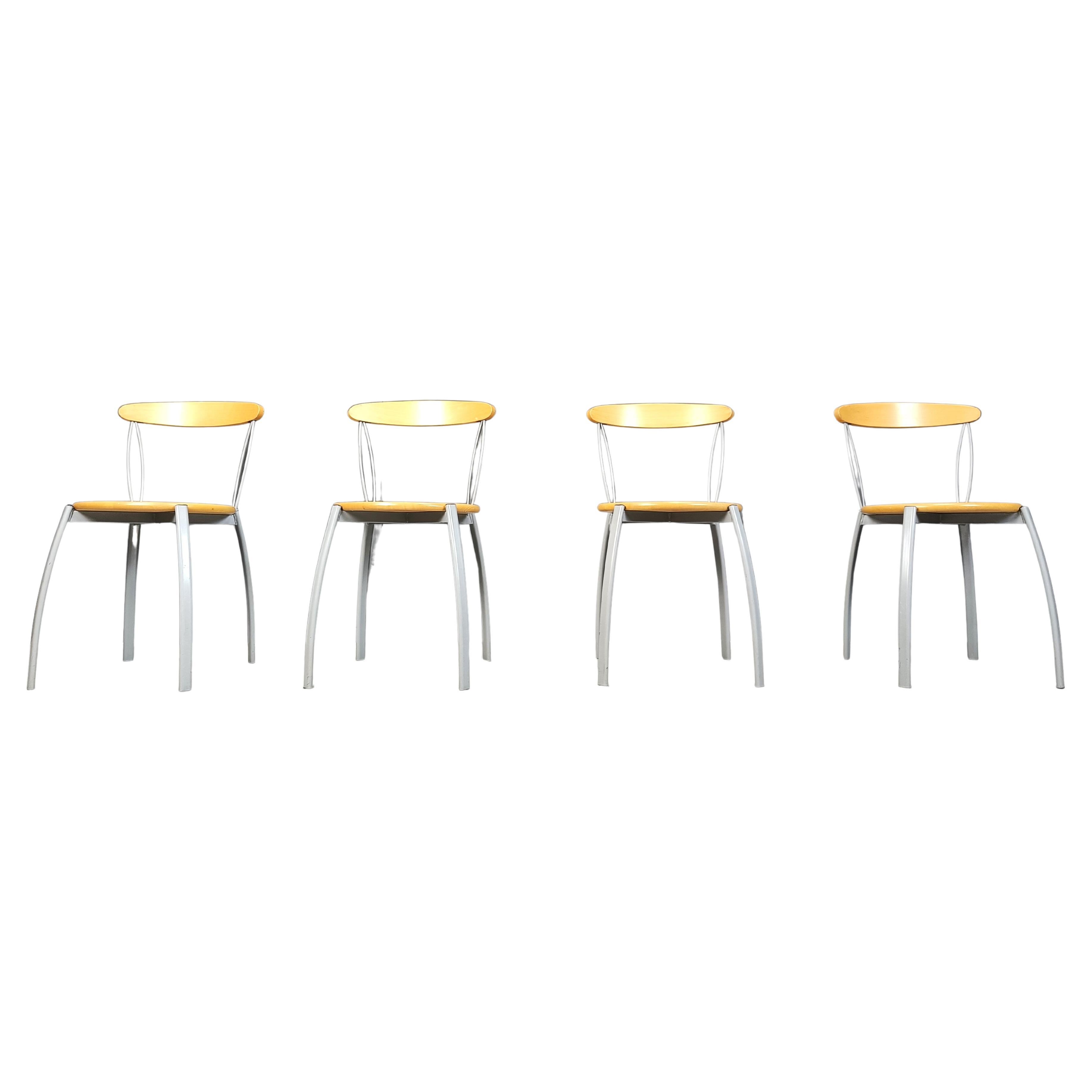 Vintage postmodern italian dining chairs, 1990s