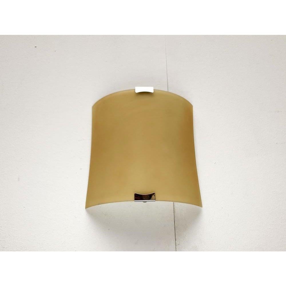 Postmoderne italienische Vintage-Wandleuchte aus Glas aus Lucitalia, 1970er Jahre im Angebot 6