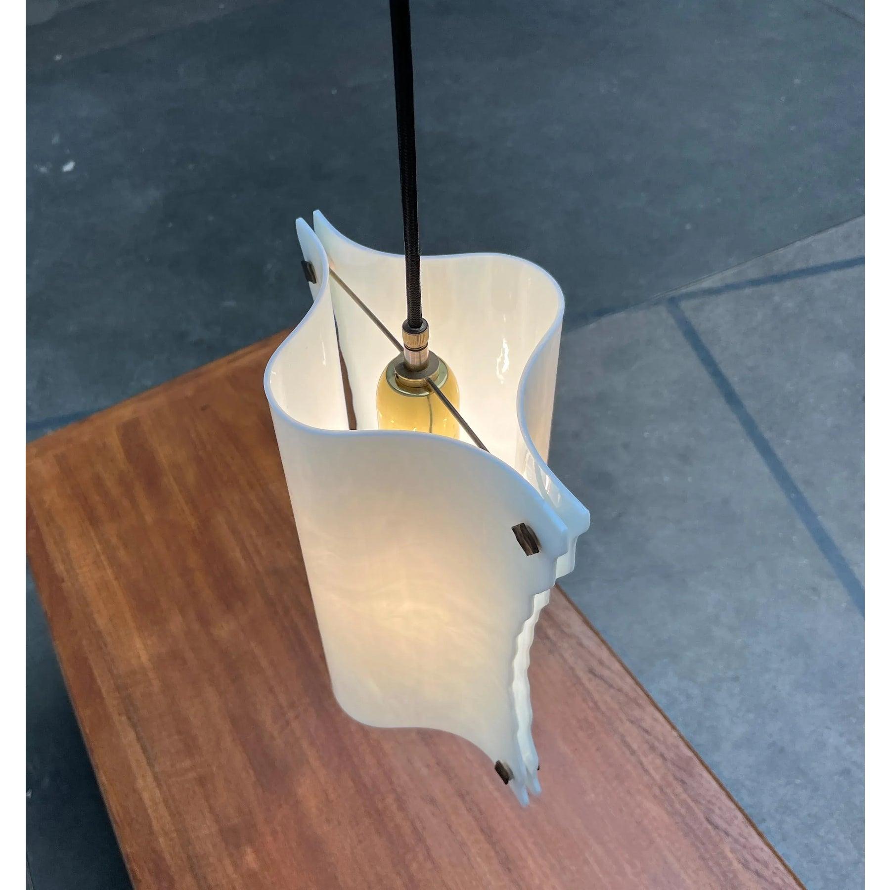 20th Century Vintage Postmodern Italian Murano Glass Pendant Lamp, 1970s For Sale