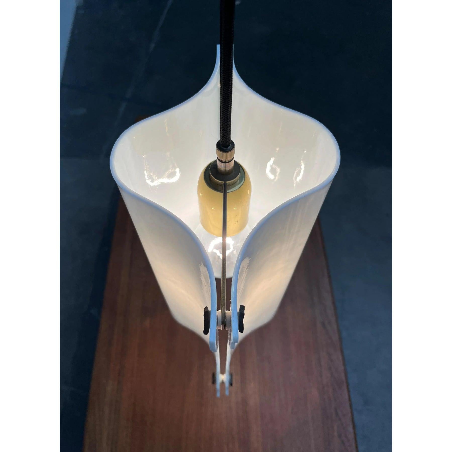 Metal Vintage Postmodern Italian Murano Glass Pendant Lamp, 1970s For Sale