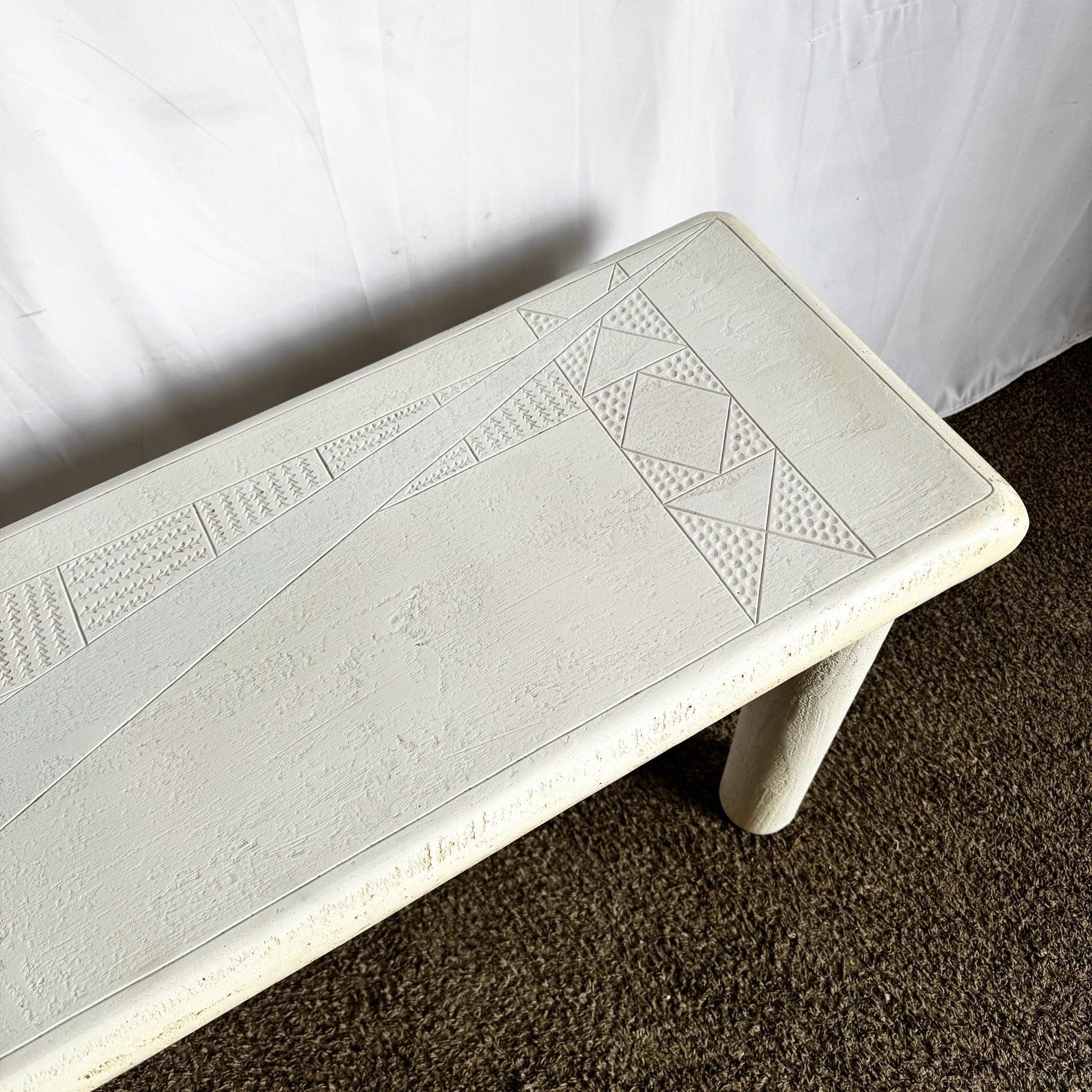 Console Vintage Postmoderne J Berdou Finition Plâtre en vente 2