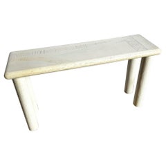Vintage Postmodern J Berdou Plaster Finished Console Table