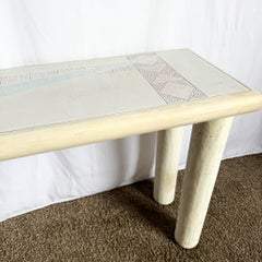 Vintage Postmodern J Berdou Signed Plaster Finished Console Table