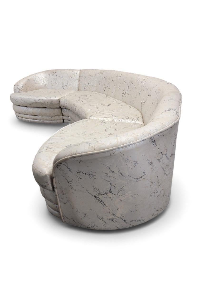 20ième siècle Canapé sectionnel vintage postmoderne 3 pièces en vente