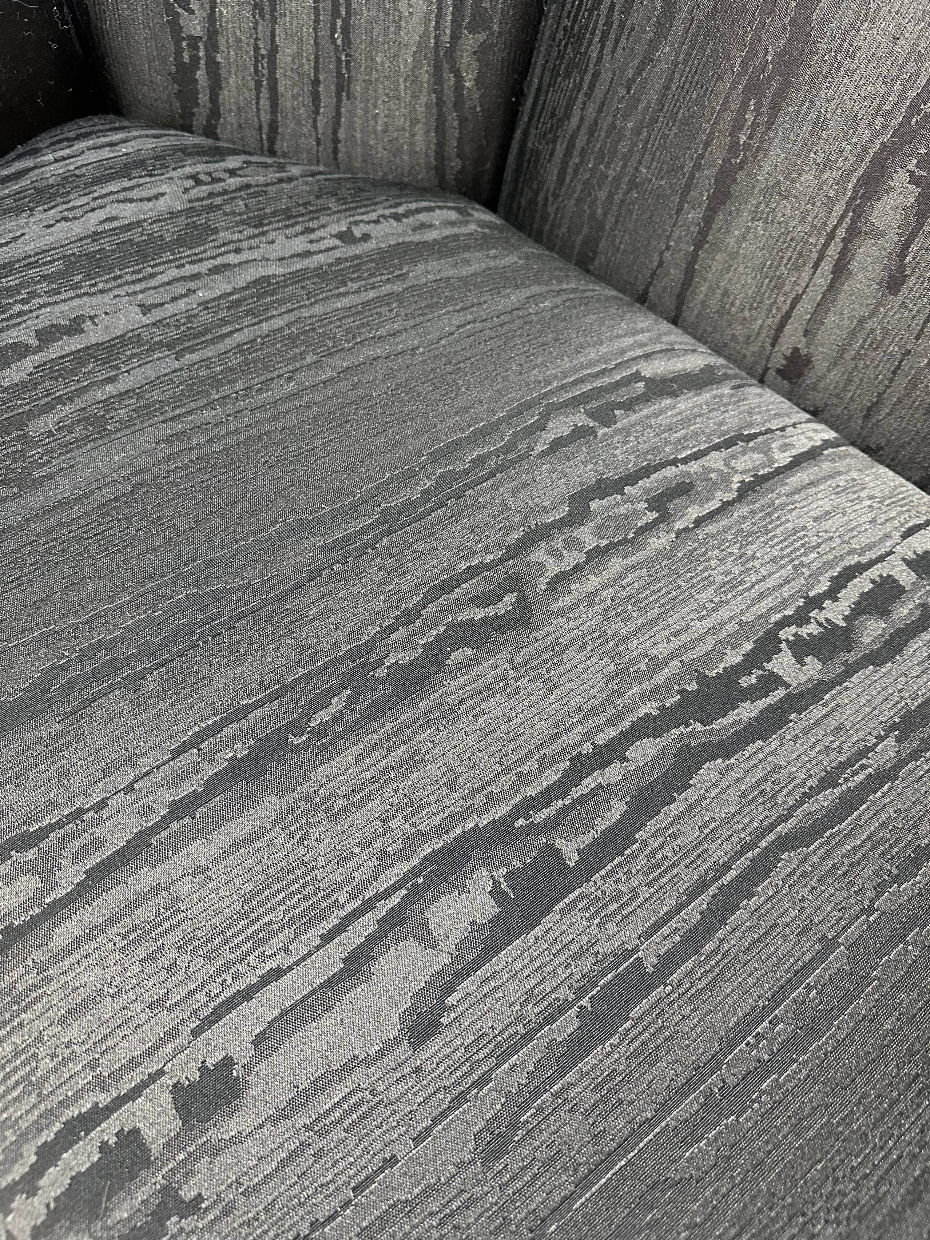 Vintage Postmodern Black Curved Sofa 1