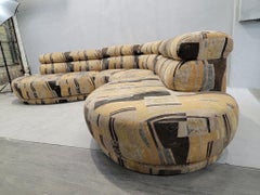 Vintage Postmodern Kagan Style Curved Three Piece Sectional Sofa