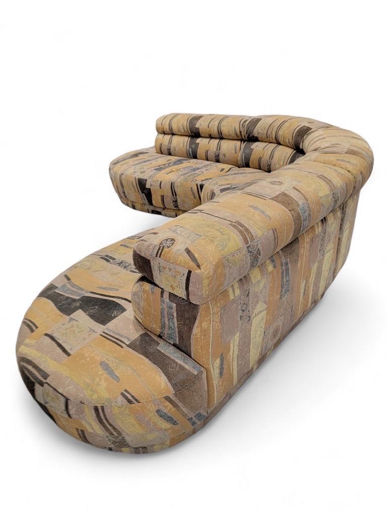 Post-Modern Vintage Postmodern Kagan Style Curved Three Piece Sectional Sofa
