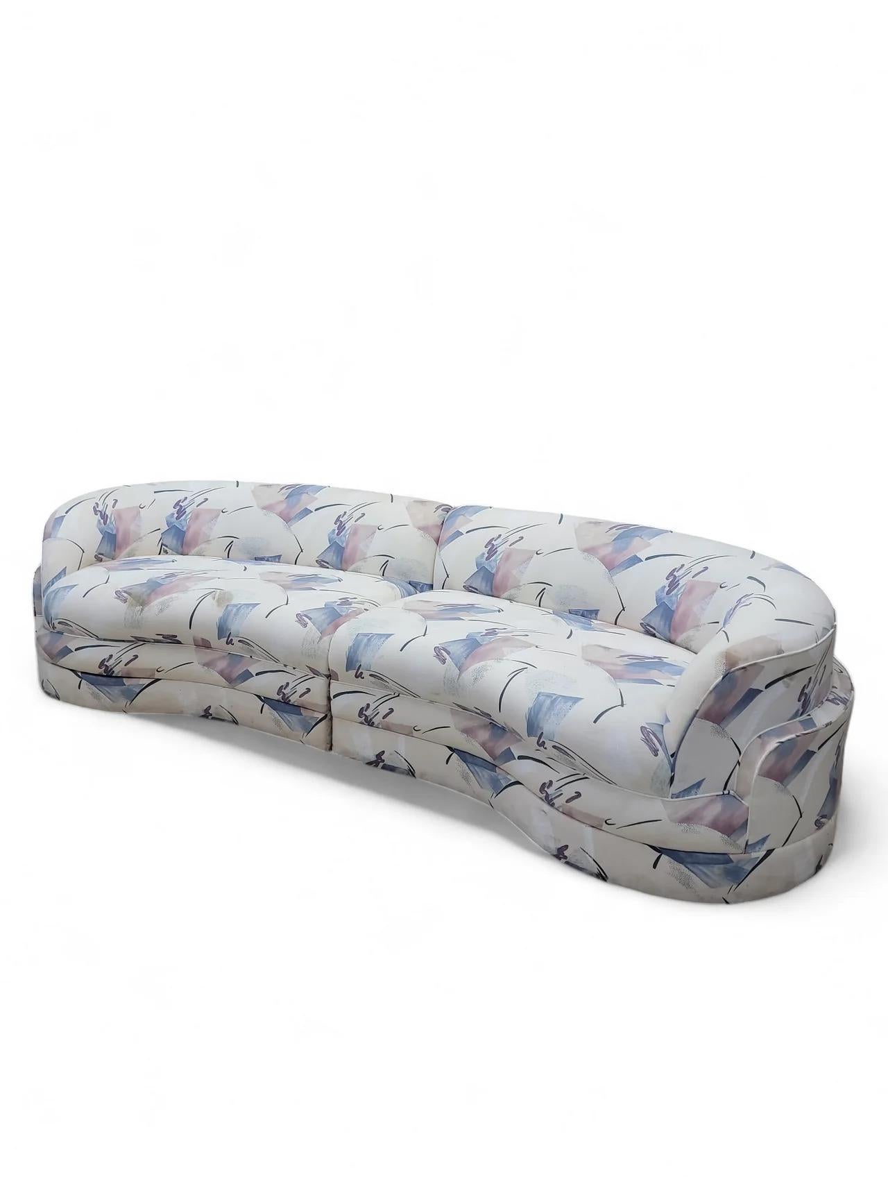 Vintage Postmodern Sectional Sofa with 2 Side Tables, Set of 3 in vendita 1