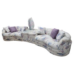 Vintage Postmodern Sectional Sofa with 2 Side Tables, Set of 3