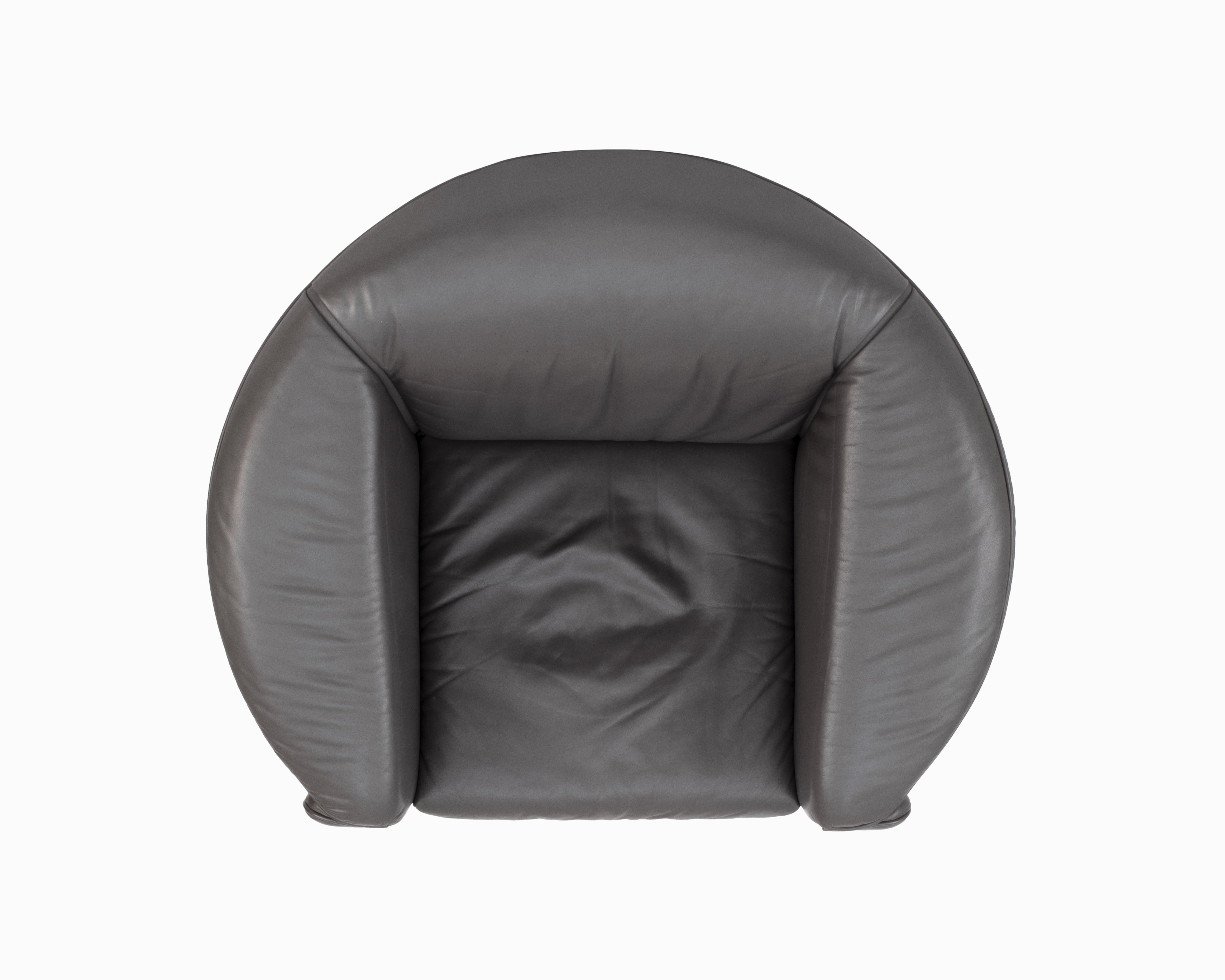 Silla Club Vintage de cuero POSTMODERNO de Paolo Piva Austríaco en venta