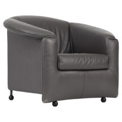 Vintage POSTMODERN Leather Club Chair by Paolo Piva